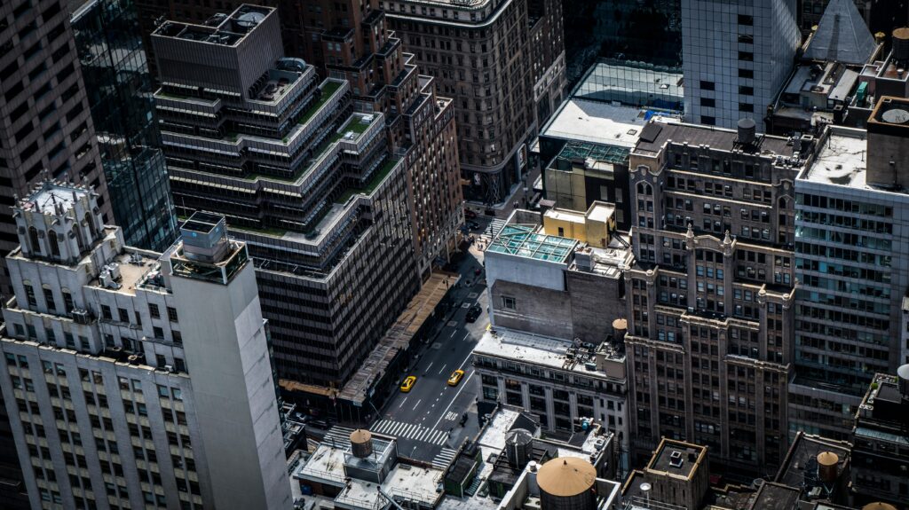 Aerial view of Manhattan